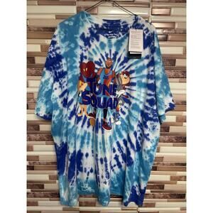 Nike blue tie dye LeBron James 23 Tune Squad Space Jam shirt Bugs Bunny Taz 3XL